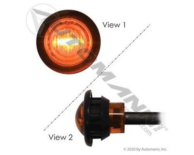 Amber 3-DIODE LED Round 3/4" Marker Light, Grommet Mount