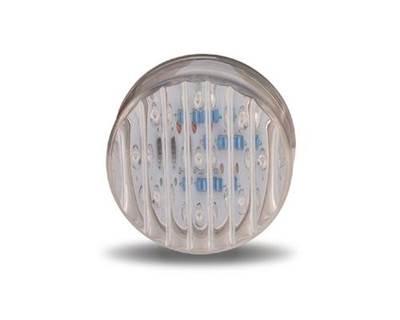 Universal Clear 2 1/2 Inch Round Ribbed Amber LED Marker Light, Part # TRX TLED-2HTA