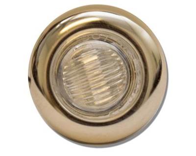 Universal 3/4" Round Marker Light, Clear Amber LED