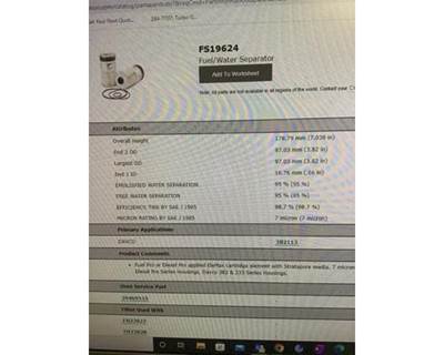 Cummins Filter, Part # FS19624