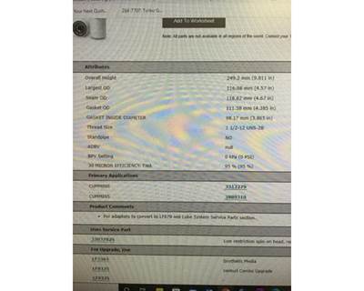 Cummins Oil Filter, Part # LF670