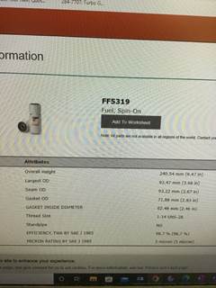 FILTER,FUEL CAT  5 MICRON 