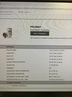 F W SEPR  MORE FILTERS IN U6-C4 