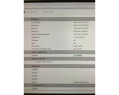 Filter, Part # LF3379