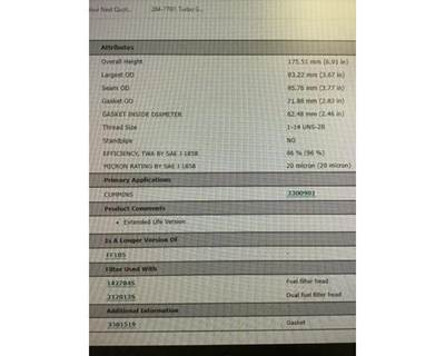 Fuel Filter 17.30 Micron, Part # FF213