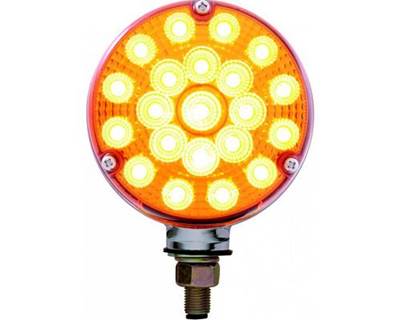 New Universal Double Face 42 LED Parking / Turn Signal Light, Chrome Housing