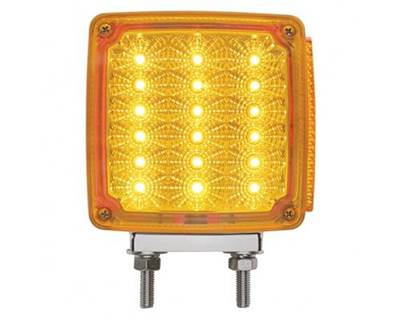 Universal Left Square Double Face 39 LED Turn Signal, Amber Lens