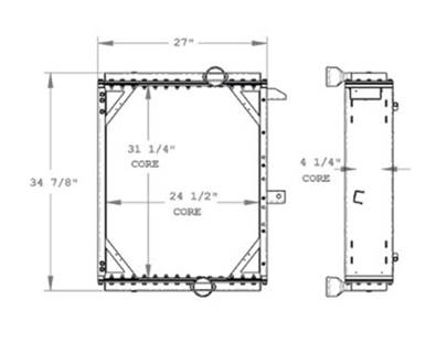 Gillig Low Floor Bus Radiator for a Gillig LOW FLOOR TRANSIT BUS