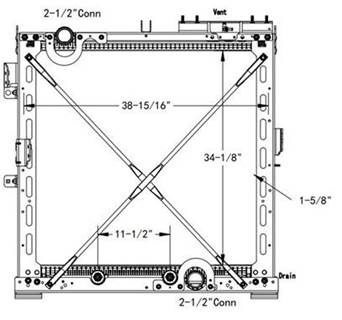 International LT Radiator