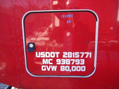 Peterbilt 386 Right Sleeper Door