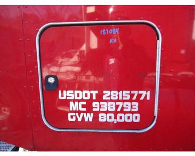 Peterbilt 386 Right Sleeper Door