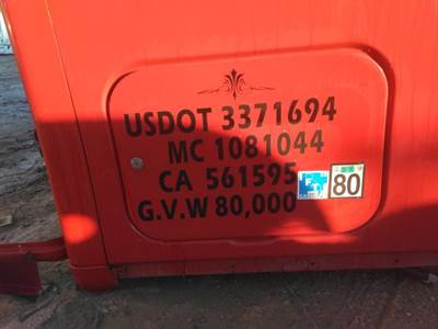 Peterbilt 587 Right Sleeper Door