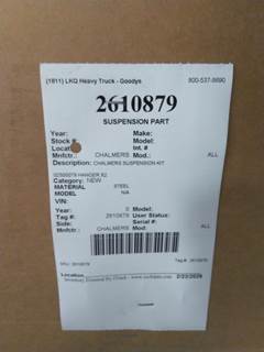 Chalmers Suspension Parts for a Chalmers ALL