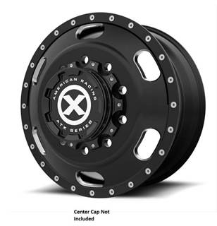 Indy Style- Satin Black Milled- Front- 24.5D X 8.25W- Bolt Pattern 10 X 285.75-