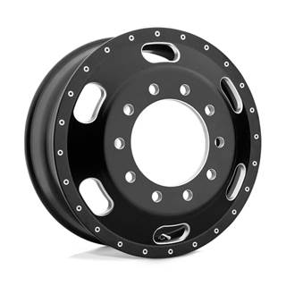 Indy Style- Satin Black Milled- Rear Inner- 24.5D X 8.25W- Bolt Pattern 10 X 285