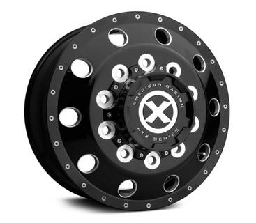 Baja HD Style- Gloss Black Milled- Rear Inner- 22.5D X 8.25W- Bolt Pattern 10 X
