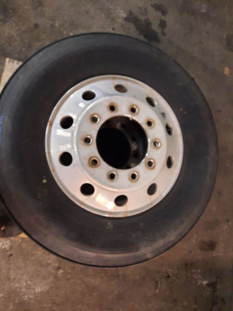 180283821 Used Set of Two Steer Axle Tires and Wheels from a 2005