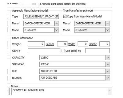 Eaton Electronic Shift Control for a Eaton-Spicer E1252LW