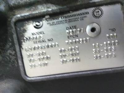 Allison 2100 HS Transmission for a Allison 2100HS