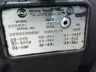 Allison 2200 HS Transmission for a Allison 2200HS