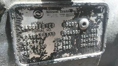 Allison 2400 Series Transmission for a Allison 2400