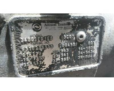 Allison 2400 Series Transmission for a Allison 2400