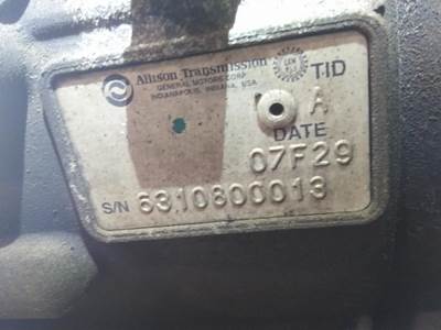 Allison 2500PTS Transmission for a Allison 2500PTS GEN 4-5