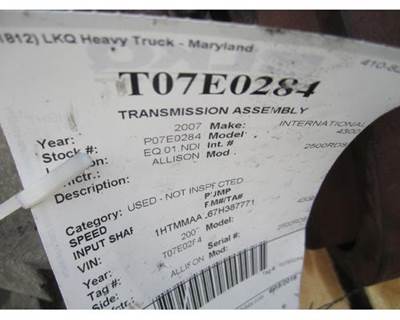Allison 2500RDS Transmission