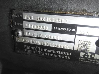Fuller FAO16810SEP3 Transmission