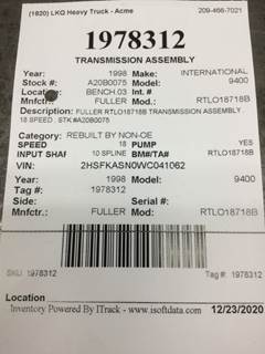 Fuller Rtlob Transmissions For Sale Mylittlesalesman Com