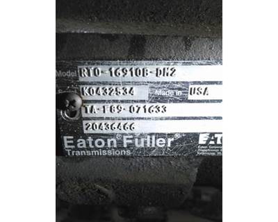 Fuller RTO16910B-AS2 Transmission for a Fuller RTO16910BAS2