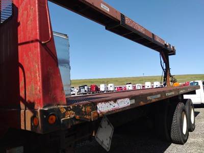 FLAT BED/BOOM LEASBY CONVEYORS HYDRAULIC CONVEYORBELT 26.5' STEEL BED W/HYDR