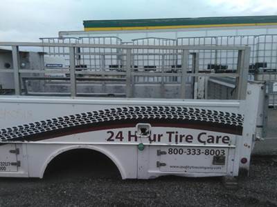 TIRE TRUCK BODY WITH 1600 POUND LIFT GATE 