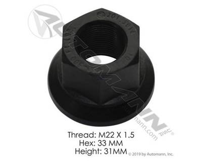 2 Piece Flanged Cap Nut M22 x 1.5, Height 33MM, Flange OD 48MM