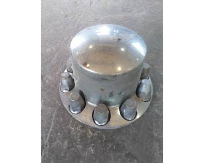 Used 2013 Volvo VNL Hub Cover with Lug Nut Cover, Plastic/Chrome