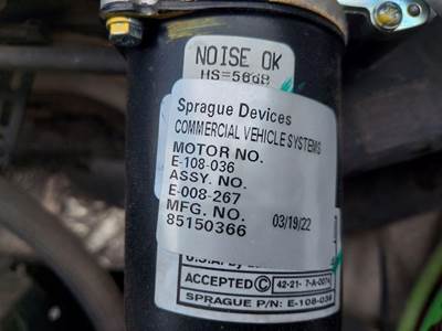 Volvo VN Windshield Wiper Motor