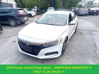 2019 Honda Accord Turbo Sport ...MARYLAND INSPECTED !!! ONLY 72,383 MILES !!!