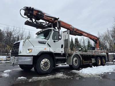 2014 Freightliner 114SD 6x4 Flatbed Truck w/ Atlas 345.2 Loader Crane