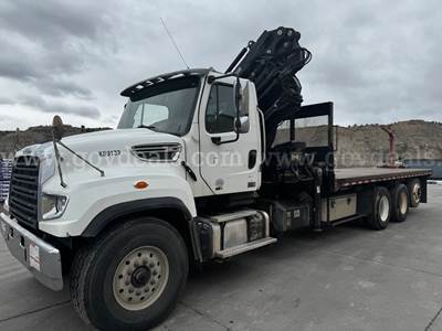 HIAB XS322 HIPRO Knuckle Boom Crane on 2015 Freightliner 114SD Tri/A Flatbed Truck