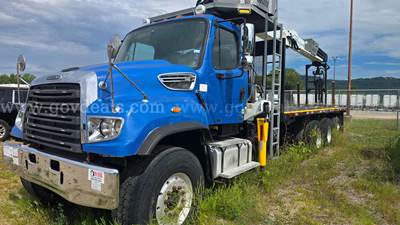 2013 Cormach 30000WB45 Wallboard Crane Mtd on 2015 Freightliner 114SD Tri/A Flatbed-Inoperable