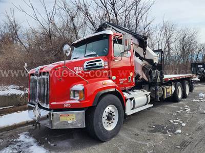 2015 Western Star 4700 SB T/A Flatbed w/ IMT 40/275 Knuckle Boom