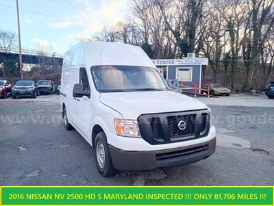 2016 Nissan NV Cargo 2500 HD S V6 High Roof....MARYLAND Inspected only 81,706 miles !!!
