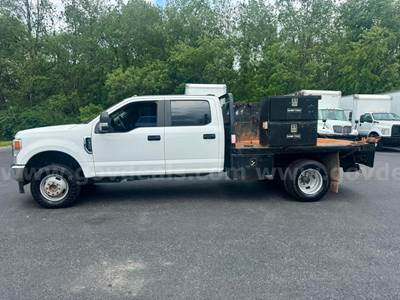 2022 FORD F350 CHASSIS, 4X4, WITH KNAPEIDE 5TH WHEEL FLATBED