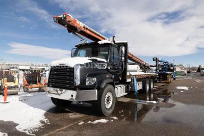 2015 Freightliner 114SD 6x4 T/A Flatbed w/ Cleasby Roofing Conveyor