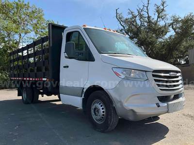 2019 FREIGHTLINER SPRINTER UTILITY TRUCK, DIESEL, FLATBED APPROX 14FT