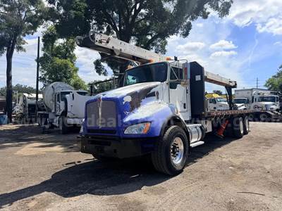 Cleasby FBR-6 Roofing Conveyor Mtd on 2016 Kenworth T400 T/A Flatbed