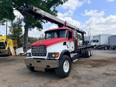 2007 Mack CV713 Granite  T/A Flatbed Truck With 2006 Cleasby Conveyor