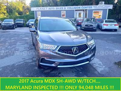2017 Acura MDX SH-AWD W/TECH....MARYLAND INSPECTED !!! ONLY 94,048 MILES !!!