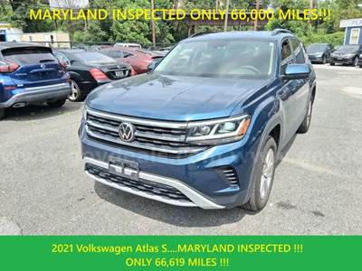 2021 Volkswagen Atlas S....MARYLAND INSPECTED !!! ONLY 66,619 MILES !!!