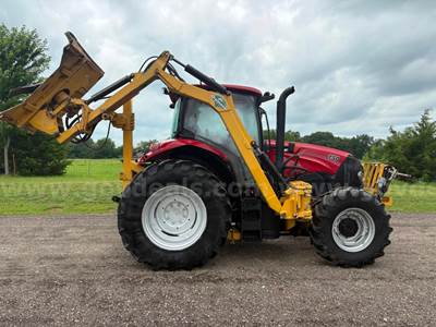 2018 Case IH Maxxum 150 MFWD Tractor W/Diamond Mid Mount Boom Mower